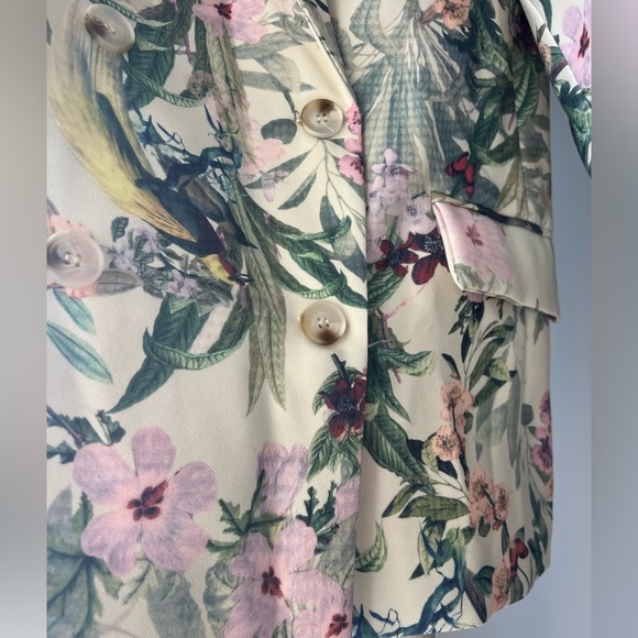 Nwt Women printed Blazer, Small, floral, birds,beautiful, Small - Picture 13 of 15